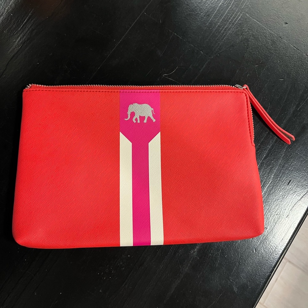 Stella & Dot Red Polka Dot Clutch
